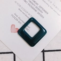 Dark green geometric resin charm with square cutout for DIY jewelry earrings making - Dark Green Translucent (7#)