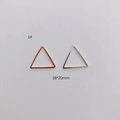 Triangle geometric DIY earring pendants in gold and silver finish, size 18x20mm style 1 - Isosceles Triangle Style (1#)