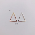 DIY triangle geometric metal earring frame in gold and silver finish, 19x25mm size - Isosceles Triangle Style (2#)