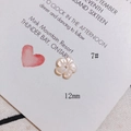 Detailed view of 12mm cherry blossom shell beads with natural pearlescent finish for DIY jewelry - Pink White Pearlescent Cherry Blossom Style (7#)