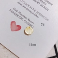 Detail of 11mm fan-shaped yellow shell bead for DIY jewelry making accessories - Scallop Shape (7#)