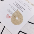 Goldener hohler Tropfenanhänger im Webdesign für DIY Schmuck und Ohrringherstellung - Wassertropfen Hohl-Stil (5#)