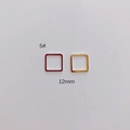 Quadratische 12mm Metall-Ohrring-Zubehörteile in Gold und Rot für DIY-Schmuckherstellung - Quadratischer Rahmen-Stil (5# Gold)