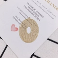 Goldener ovaler Anhänger mit feinem Netzmuster für modische geometrische Ohrringgestaltung - Oval Hohl-Stil (6#)