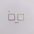Quadratische DIY-Schmuckverbinder, 16mm, in vergoldeter und versilberter Ausführung - Quadratischer Rahmen (7# Gold)