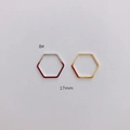 17mm sechseckiger geometrischer DIY-Ohrring-Anhänger in Silber und Gold Finish - Sechseck-Geometrischer Stil (8# Gold)