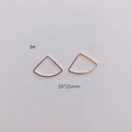 Geometrische Fächer-Anhänger aus Metall in Gold und Silber, 15x21mm für DIY-Schmuck - Fächerform-Stil (9# Gold)