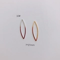 DIY Gold und Silber Marquise hohle Metall Ohrring Komponenten Größe 7x27mm Modell 10# - Marquise-Form-Stil (10# Gold)