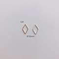 Geometrische rautenförmige Ohrringrahmen aus Legierung in Gold und Silber, Größe 8x15mm - Rhombus-Stil (11# Gold)