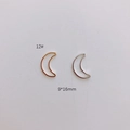 Mondförmige geometrische DIY Ohrringverbinder in Gold und Silber, 9x16mm Größe - Mondform-Stil (12# Gold)