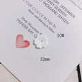 Macro de fleur en nacre blanche de 12mm pour la création de bijoux et boucles - Fleur de paillettes à cinq pétales 12mm (10#)