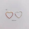 Goldene und silberne herzförmige hohle Ohrringrahmen aus Metalllegierung in 19x21mm - Herzrahmen-Stil (15# Gold)