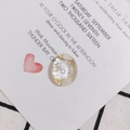 Makro-Detail des ovalen Harzanhängers mit Goldfolie und weißen Trockenblumen auf Karte - Weißer Blumenstil (2#)