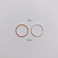Minimalistischer 20mm runder Metallring in Silber mit dünnem Drahtdesign - Minimalistischer Kreis-Stil (23# Gold)