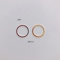 Minimalistisches geometrisches Ringzubehör in Gold und Silber, 18 mm Größe 24# - Basis Kreis-Stil (24# Gold)