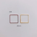 DIY quadratische 20mm Metallanhänger in Silber und Gold für handgemachte Ohrringe - Quadratisches Zubehör-Stil (25# Gold)