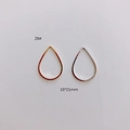 DIY 15x21mm Metall-Tropfenanhänger-Rahmen in Gold und Silber für Ohrringe - Tropfenrahmen (26# Gold)