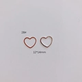 DIY Herzform Metalllegierung Rahmen für Schmuckherstellung in Roségold und Silberoptik - Mini Herz Zubehör (28# Gold)