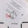 Detailed view of 24x22mm clear irregular acrylic beads for DIY earring making - Irregular Large Transparent Style (2#)