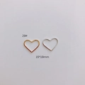 Hohlherz-Anhänger aus Legierung in Gold und Silber, Größe 15x19 mm für Schmuck - Hohl Herz-Stil (29# Gold)