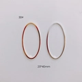 DIY Metall Oval Schmuckrahmen in Gold und Silber, 20x40mm Größe für die Ohrringherstellung - Großer Ovalrahmen-Stil (30# Gold)