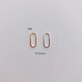 DIY ovale Metallverbinder für Schmuck in Gold und Silber, 5x12mm Größe für Ohrringe - Mini Ovaler Verbinder (33# Gold)