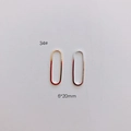 6x20mm ovale geometrische Metallschlaufen für DIY-Schmuck in Gold und Silber - Langer Ovaler Ring (34# Gold)