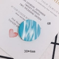 Detailansicht des 30mm runden DIY-Ohrringzubehörs mit blauem Marmormuster aus Acryl - Blauweißes Fluid-Marmor (4#)
