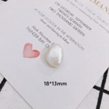 Detail view of a 18x13mm baroque pearl bead with iridescent velvet texture and high luster - Baroque Irregular Style (3#)