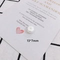Detail shot of a 13x7mm pearlescent white flat round bead with central hole for DIY jewelry - Pearlescent Flat Round Bead(11#)
