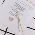 Detail van vergulde kwastoorbellen met kristallen bloem en franje van slangenketting - Goud Lange Kwast Cirkel Stijl (8#)