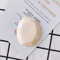 Breloque ovale en résine facettée beige pour bijoux DIY sur une carte blanche - 1# Blanc crème