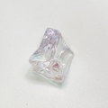Irregular square iridescent acrylic charm with rainbow laser finish for DIY jewelry making - Irregular Ice Cube / Iridescent Aurora