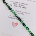 Green and black acrylic chain links for DIY necklaces and decorative bag straps - Emerald Green And Black Stitched Style (1#500mm)