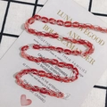 Macro view of marbled red and clear acetate link chain for DIY accessory projects - 4#