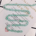 Detail of mint green and translucent acrylic hollow oval link chain for DIY accessories - Size 7