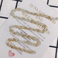 Detail of amber and clear acetate chain links for DIY eyewear and jewelry accessories - 10#
