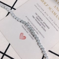 Polished dark grey hematite heart beads on a chain for DIY jewelry making and crafts - White Gold