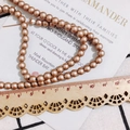 Polished champagne gold 4-6mm round spray paint beads for DIY jewelry making - 6mm / Candy Color Bead (KP2917-2) / Champagne Gold
