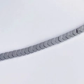 Metallic silver chevron hematite beads strung for DIY jewelry making and handmade bracelets - String (Approx 114 Units) / Silver Gray