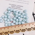 Perle sintetiche azzurre 8mm con foro centrale per creazione di gioielli fai da te - 8mm / Perlina Color Caramello (KP2917-11) / Celeste