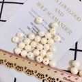 Perline rotonde bianco crema da 8mm per gioielli fai da te fatti a mano e orecchini - 10mm / Perlina Color Caramello (KP2917-1) / crema