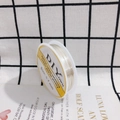 0.7mm champagne gold color-retaining copper wire on white spool for DIY jewelry making - 0.7mm x 3m / Silver