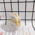 DIY jewelry making supplies 0.8mm gold-plated copper wire roll on white spool - 0.8mm x 2.5m / Gold