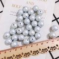 Perle azzurre perlate con foro centrale per la creazione di gioielli fai-da-te e artigianato - 12mm / Perlina Color Caramello (KP2917-1) / Blu Ghiaccio
