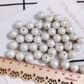 Perle bianco avorio 12mm con lucentezza morbida per gioielli fai-da-te fatti a mano - 12mm / Perlina Color Caramello (KP2917-2) / Avorio