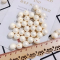Perline verniciate bianco crema per gioielli fai da te con finitura perlata liscia - 12mm / Perlina Color Caramello (KP2917-7) / Caffellatte