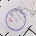 Collar de cordón de cera trenzado púrpura ajustable con cierre de mosquetón de plata - 1.5mm / Violeta Claro