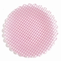 Sottobicchiere rotondo a quadretti rosa e bianchi con bordo smerlato per tavola - 1#-Piatto Ondulato Rosa a Quadri (L)
