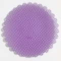 Sottobicchiere rotondo a quadretti viola con bordi a onda per tavola vintage - 2#-Piatto Ondulato Viola a Quadri (L)